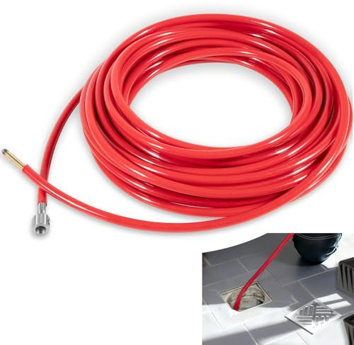 64343 50' of 1/4 Cable Assembly with Sheath & Couplings Fit for Ridgid K9-102 Flexshaft Drain Cleaning Machine for 1-1/4” to 2” Pipe