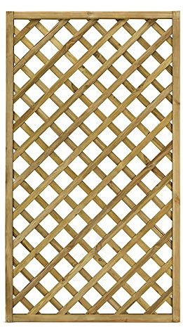 Grigliato in Legno Maglia Diagonale Gaia da 6/90/120 cm – Legno di Conifera Impregnato in Autoclave – Pannello da Esterno per Recinzioni, Pergole e Frangivista – Spedizione Gratuita da 99€ (90 cm)