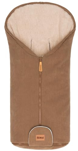 Fillikid Baby Fußsack Babyschale Kinderwagen Nevis Cord Exklusiv | Winterfußsack mit warmem Innenfutter, wind- & wasserabweisend | Einschlagdecke Winter | Universell geeignet für Neugeborene