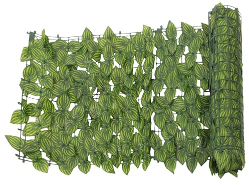 Gogogmee Cerca de Privacidad con Verdes Artificiales para Balcón y Jardín Resistente la Intemperie Decoración Exterior para Terraza y Patio