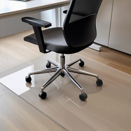 COSYLAND Golvskyddsmatta, kontorsstol, transparent – kontorsstol, underlag och skrivbordsstol, underlag halkfri, skyddsmatta golv och matta, mjölkvit 120 x 150 cm