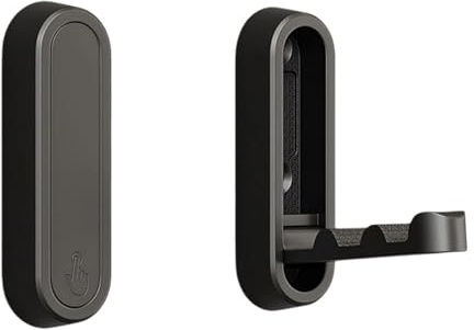 Foldable Coat Hooks, Folding Coat Hooks, Invisible Folding Single Retractable Wall Hook, Foldable Wall Hook for Hanging Coats, Scarves, Hats, Bathrobes, Keys, Bags (Black)
