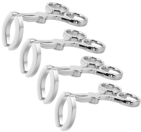 GANAZONO Kit 4 Piezas Aplicadores y Removedores de Lentes de Contacto Invisibles, Herramienta Portátil de Plástico Seguro Color Plata para Colocación y Extracción Rápida, Accesorios