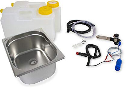 12 Volt Wasserversorgung Miniküche Küchenblock Reiseküche Wohnmobil Bus VW T3 T4 T5 MB Vito Ford Adria Knaus Hymer325x265x200 mm(ad-ideen)