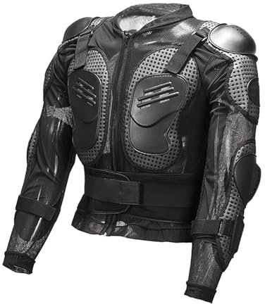 SJAPEX Veste Armure de Protection Moto pour Hommes, Gilet de Protection Pare Pierre Blouson Motard Équipement de Colonne Vertébrale Armure Dorsale, pour Moto Cross Scooter VTT(M~3XL) Black,XL
