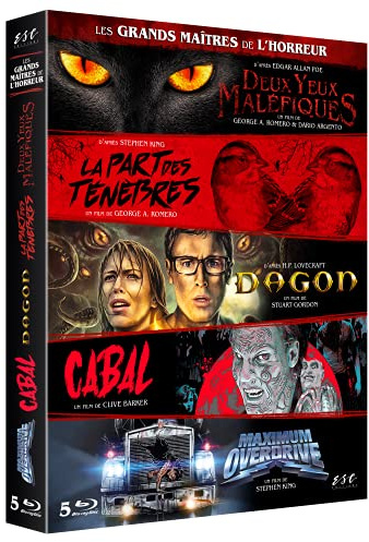 Les Grands maîtres de l'horreur-Coffret : Deux Yeux maléfiques + La Part des ténèbres + Dagon + Cabal + Maximum Overdrive [Blu-Ray]