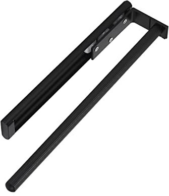 SOTECH Toallero de aluminio TED 1 brazo negro mate (325-487 mm, extensible, giratorio) toallero telescópico de pared para baño o cocina