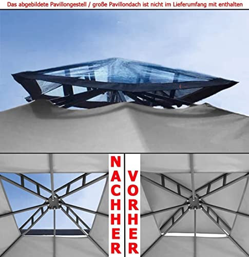 habeig Kamindach TRANSPARENT durchsichtig Pavillon Dach Ersatzdach PE wasserdicht NEU