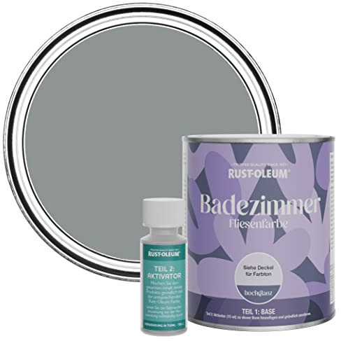 Rust-Oleum wasserfeste grau Fliesenfarbe für Badezimmer in Hochglanz Finish - Anthrazit Medium 750ML