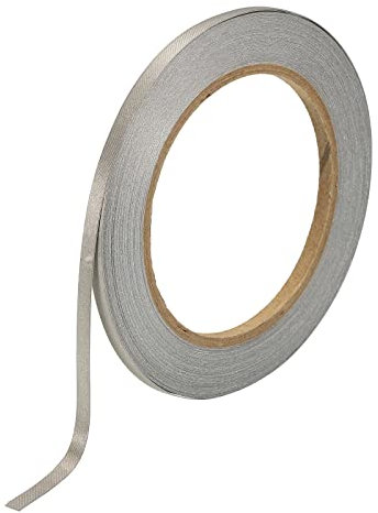 sourcing map Faraday Tissu Ruban 0.2 W x 65.62 Pieds Conducteur Tissu Tissu Adhésif Ruban Rouleau pour Ordinateur Portable Câble EMI Blindage