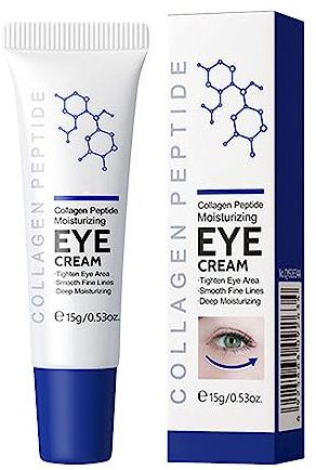 Crème Contour Des Yeux Raffermissante - Crème Raffermissante Sous Les Yeux Avec Peptide - 0,53 Fl.Oz Crème De Soin Des Yeux Éclaircissante Pour Les Poches, Les Poches Et Les Cernes Sous Les Soins Des