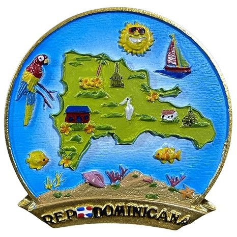 Kühlschrankmagnet, Motiv: Dominikanische Republik, kreative Karte, 3D-Reise, Souvenir, Kühlschrankdekoration, Magnetaufkleber, Bastel-Kollektion