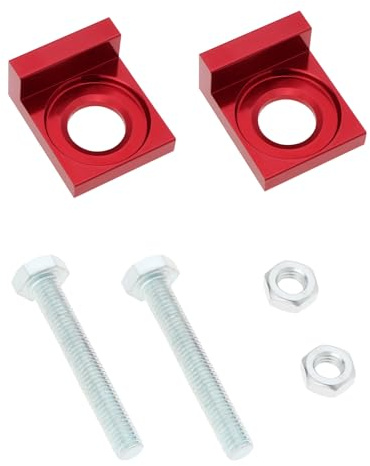 ECSiNG 2 Pezzi 15mm Diametro Foro Tenditore Catena Moto Tenditore CNC Per Dirt Motor Bike Moto 50cc 70cc 90cc 110cc 125cc Rosso