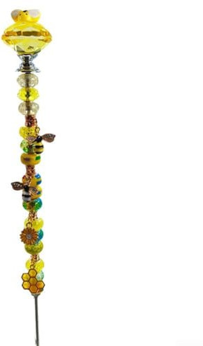 Outdoor-Dekoration, Bienen-Gartenstecker mit anpassbaren großen Lochperlen (A)