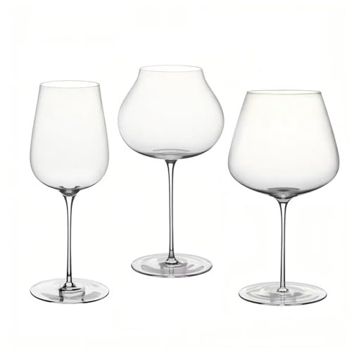 Set di bicchieri da vino rosso grandi, in cristallo soffiato a mano, senza piombo, grandi bicchieri bordeaux con stelo lungo, leggeri, trasparenti, per matrimoni, anniversari,