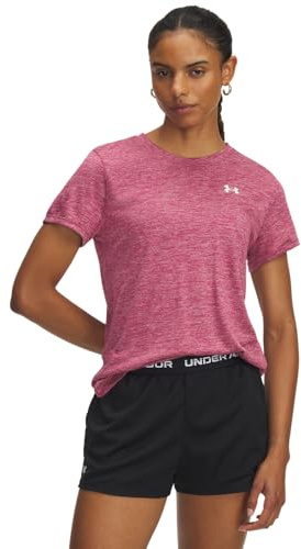 Under Armour Mujer Vanish Seamless Low Bra, Sujetador Deportivo de bajo Impacto para Entrenamiento, Yoga y Pilates, Top Deportivo de Gimnasia con Copas extraíblesFuchsia Dusk / / White,LG