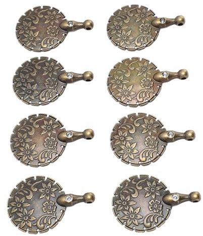 8PCS Antique Metal Thread Cutter, Portable Round Shape Thread Yarn Cutting Tool for DIY Sewing Craft Pendant Supplies