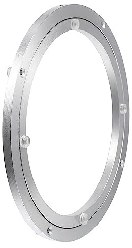 AUTSUPPL Aluminiumlegierung Drehtellerlager Runder Drehtischlager Robust Für Esstisch Küchen Arbeitsplatte 10 Zoll 250mm x 10mm Dicke