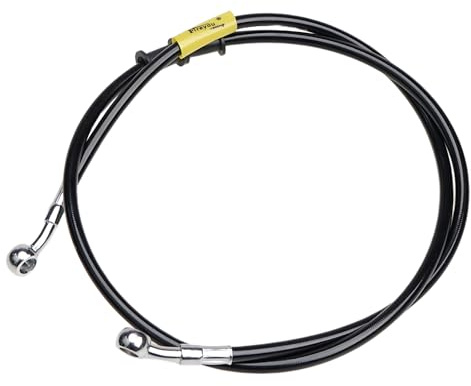 Universal-Motorrad-Hydraulik-Bremsschlauch 400-2400mm 28°-28°10mm Festanschlüsse Edelstahl-Geflechtschlauch schwarz für Motorräder, ATVs, Dirt Bikes, Street Racer