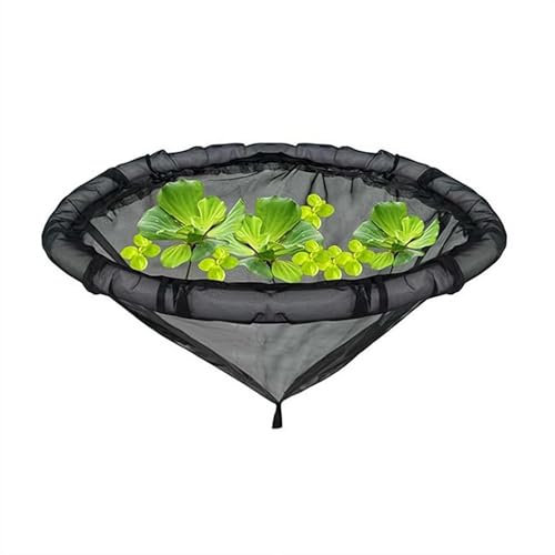 Floating Pond Plant Barrier – Black Fish-Safe Aquatic Plant Corral with Fine Mesh & Lifting Rings | Decorative Floating Island for Water Lilies, Hyacinths & Pond Plants ﻿ (60cm)