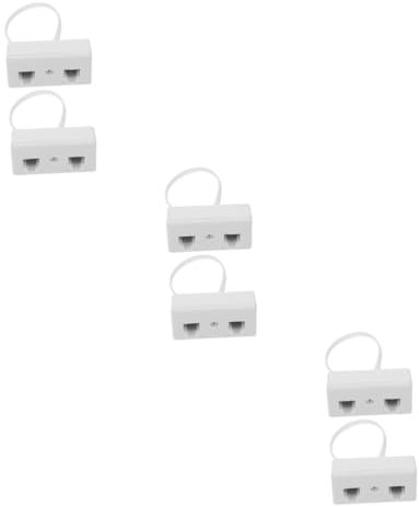 SWOOMEY 6stücke Telefonadapter Splitter Hochwertiger Telefonkabel-converter Für Stabile Signalübertragung Kompatibel Mit Verschiedenen Telefonen Einfach Zu Verwenden Lagern