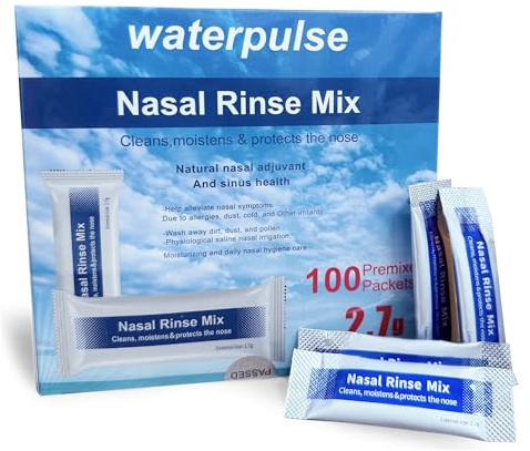 Deepdeem 100 Packet Saline, All Natural, Pharmaceutical Grade, PH Balanced, for use in Sinus rinses and Nasal Rinse Systems, Nasal Rinse Squeeze Bottles and Sinus Relief.