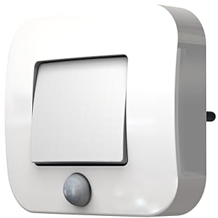 OSRAM Lámpara de noche con sensor LUNETTA Hall, color blanco; sensor de movimiento; sensor de luz diurna; tecnología LED; IP20; 0,7 W; casquillo