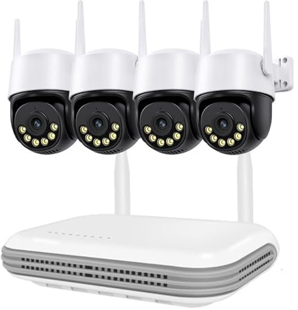NVR Kit CCTV System WiFi Camera Security Audio 4MP IP Cameras With WirelessNVR Video Surveillance Set(None,NVR ADD 4pcs CameraA)