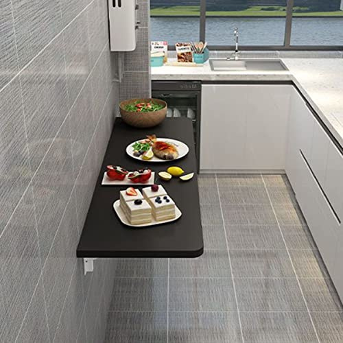 Platzsparender, klappbarer Wandtisch, verstellbare Größen, 40 x 30 cm bis 120 x 40 cm, kompakter Schreibtisch für kleine Räume, wandmontierter Arbeitsplatz, stilvoll und funktional (Farbe: SC)