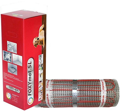 FOXYMAT.SL RAPID elektrische Fußbodenheizung, 10.0 m² (0.5m x 20m) | 200 Watt pro m², ohne Thermostat