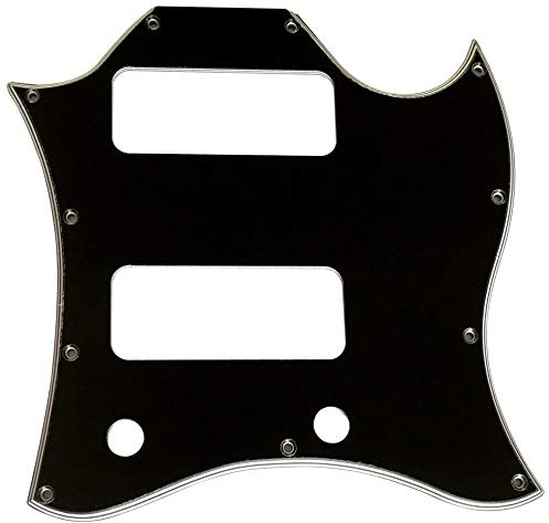 Passend für SG Special P90 Route ohne Tonabnehmer, Befestigungslöcher, Stil Gitarren-Pickguard (5-lagig, schwarz)