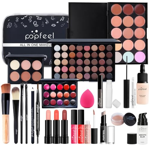 CHSEEO Schminkset, Make up Set für frauen, Schmink Set Damen, Make-up Sets, Schminkset Teenager Mädchen, Schminkkoffer mädchen 10 jahre, Geschenk-Box, Weihnachts und Halloween Basics für Damen