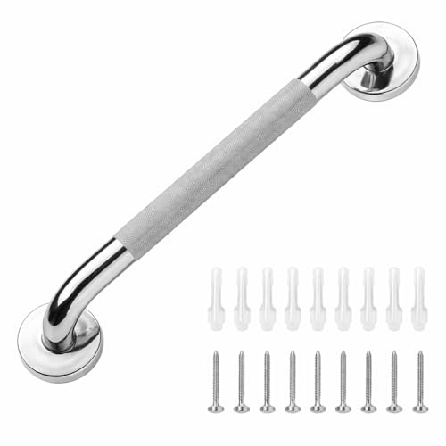 Abimars Stainless Steel Grab Rail 50 cm | Shower Hand Rail for Elderly Anti-Slip Grip Safety Shower Handle for Bathroom, Toilet & Stairs