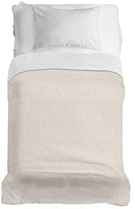 PENSIERI DELICATI Copriletto 170 x 280 cm, Telo Singolo 100% Cotone Pique, Ideale Come Telo Arredo, Coperta Salva Letto 1 Piazza, Fantasia Dublino Beige, 100% Made in Italy