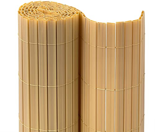 VIRSUS 1 Recinzione da Giardino in PVC 6457, Misura 100x300 cm, Recinto Protezione Privacy, Resistente Impermeabili, barriera frangivento per Esterno, Balcone, terrazza Vari Colori (bambù) - F