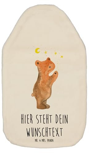 Mr. & Mrs. Panda Personalisierte Wärmflasche Verliebter Bär - Weiß