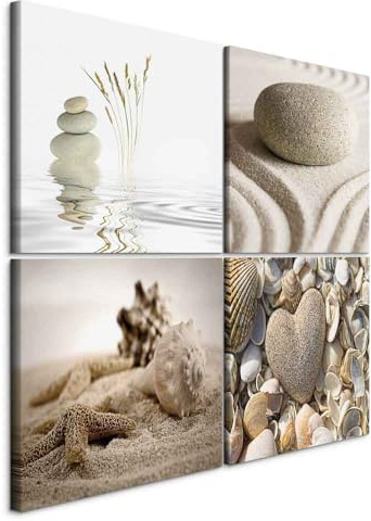 B&D XXL - Akustikbild Set Muscheln je Akustikschaum, Schlafzimmer, modern