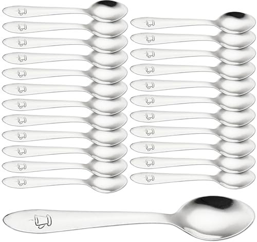 Cuillere a cafe acier inox 24 pieces 10 cm adapte a la maison restaurants lave-vaisselle cuillère à café petite cuillère à café petites cuillères cuillere a the lot de cuillere a cafe