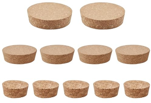 INCREWAY 11-teiliges großes konisches Weinflaschenverschluss-Set, konische Korkstopfen, natürliche Weichholzstopfen für Weinflaschen, Glasflaschen, Gläser