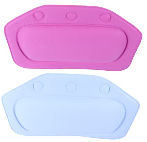 Badewannenkissen 2 Stück-Pack mit Saugnapf aus PVC Schaumstoff