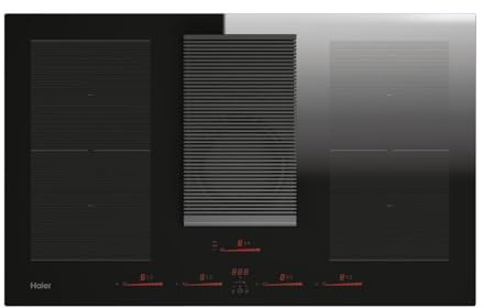 Haier I-Dual Series 6 HAIH8IFMCF Venting Induction Hob - Black - For Ducted/Recirculating Ventilation
