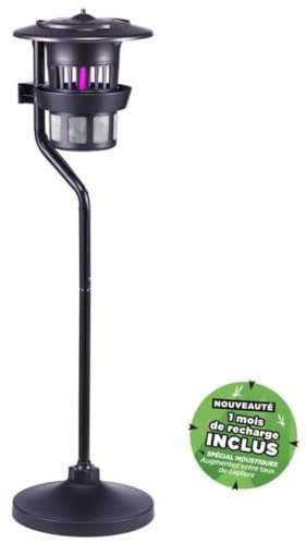 MASTER TRAP BY FAVEX - Anti-moustique Pack Tiger Trap Pro - Piège extérieur anti-moustiques - 1 dose de recharge inclus - Électrique - Sur pieds - Jusqu'à 1000m2