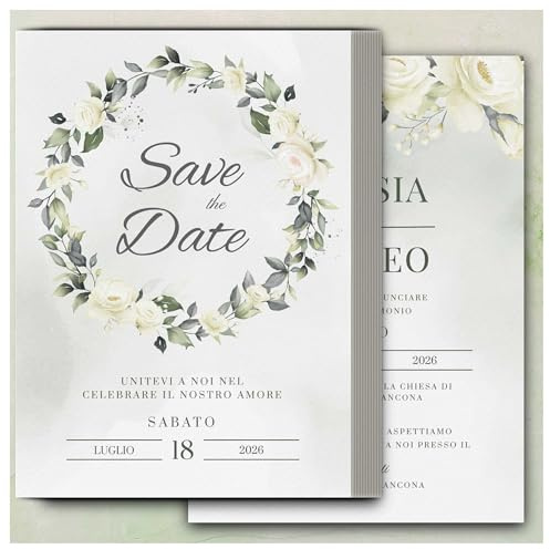 Partecipazioni Matrimonio Personalizzate 8pz Essential WI-9 EchoPrint