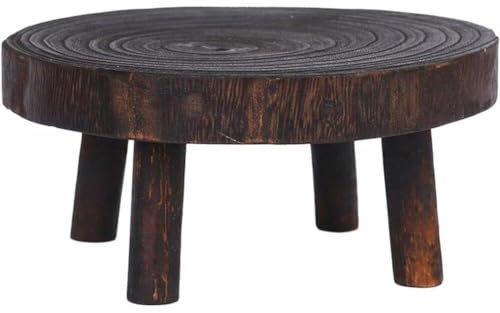 Muteitt Holzhocker, Pflanzenständer, Blumentopf-basishalter, Hocker, Pflanzgefäß, Blumenregal, Bonsai-Halter, Heimgarten-Pflanzen-Display-Regal