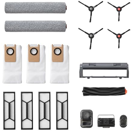 eufy Kit de accesorios para robot aspirador Omni S1 Pro, 2 mopas rodantes, 4 filtros de alto rendimiento, filtro de depósito de agua sucia, cepillo rodante y protector de cepillo, 3 bolsas de polvo y