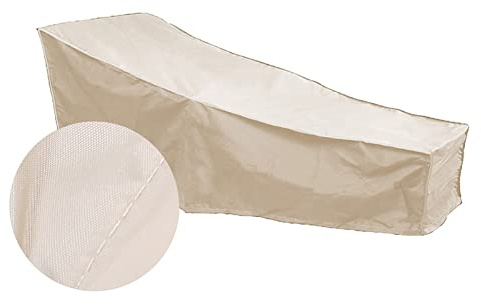 WOHPNLE Gartenliege Abdeckung, Wasserdichter Terrassen-Lounge-Stuhl Gartenmöbel Schutz Abdeckungen, Allwetterschutz-Möbelabdeckung, Schutzhülle für Liegen, Terrassenstuhl-Abdeckungen(Beige)