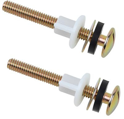 Juego de 2 bisagras para asiento de inodoro, tornillos universales para asiento de inodoro, bisagras para asiento de inodoro, tuercas y tornillos para la mayoría de tapas de inodoro Top-Fix