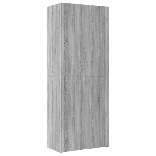 vidaXL Highboard, Hochschrank mit Stauraum, Mehrzweckschrank für Schlafzimmer Wohnzimmer, Lagerschrank Schrank Sideboard, Grau Sonoma Holzwerkstoff