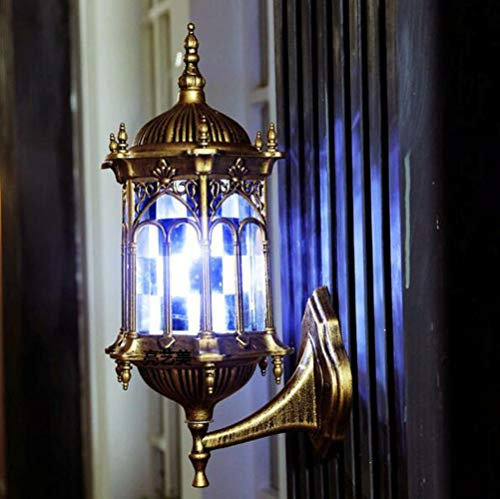 Poste de barbero Luz LED de poste de barbería retro - Rayas rojas, blancas y azules, iluminación exterior, letrero giratorio para peluquería, letrero de peluquería, impermeable, ahorra energía W