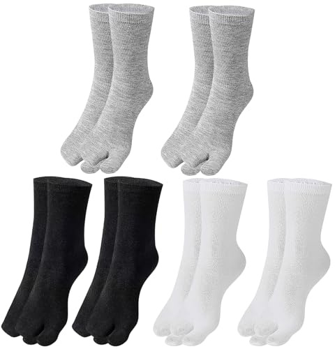 Joyan 6 Paia Calzini con Dita Separate Donna e Uomo, Calze con Dita per Infradito, Calzini Sportivi Elasticizzati, Comodi e Traspiranti, Adatti per Sport, Corsa e Camminata
